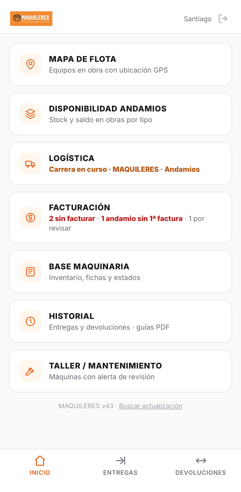 captura · panel de operación